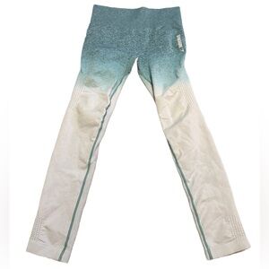 Gymshark Seamless Teal and Blue Leggings Medium